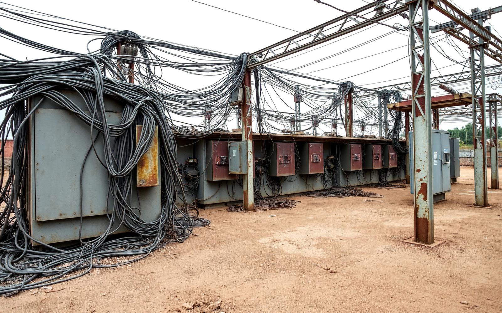 Poste électrique dégradé avant intervention ERTM