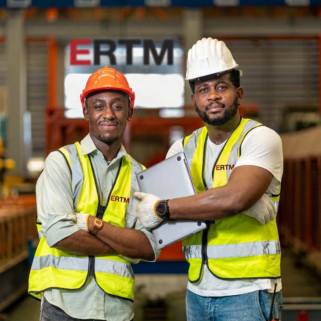 Équipe ERTM réunie sur un chantier